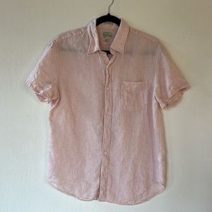 JCrew Pink Linen Shirt